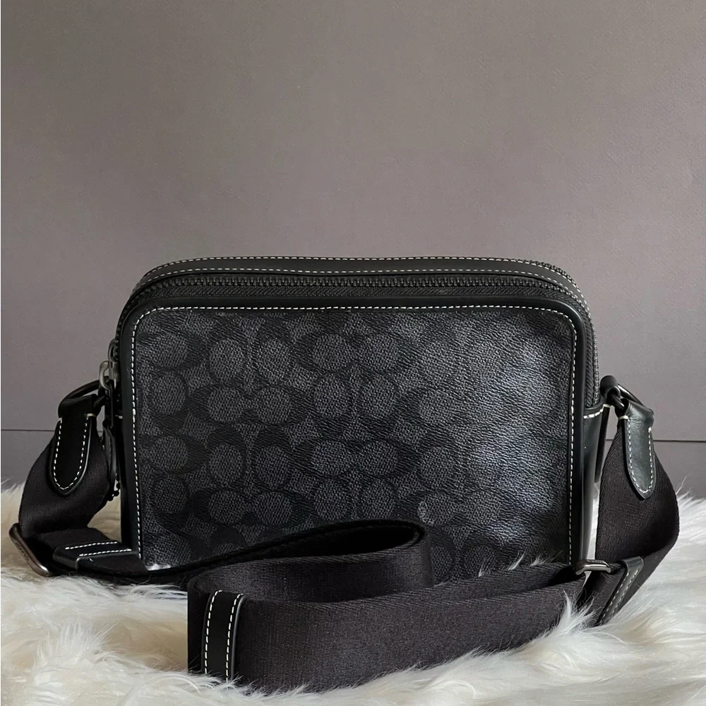 💰SOLD - CF076 - Coach Charter Crossbody 24 Signature Canvas with Rexy - Picture 12 of 13